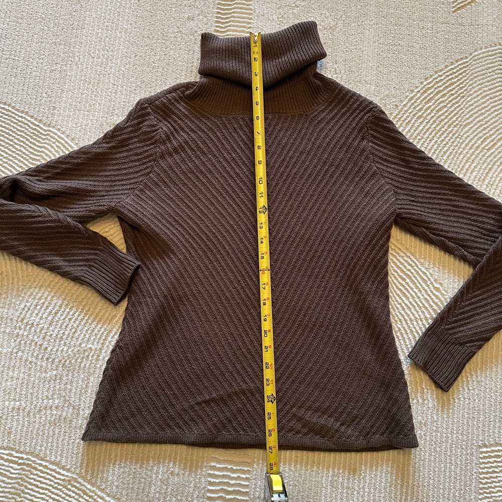 New York & Company Brown Turtleneck Sweater - Picture 8 of 15